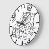 Het Man Lollipop slaapt met zijn Lollipop Grote Klok (Hoek)