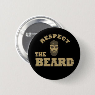het man met baard respecteren ronde button 5,7 cm
