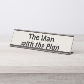 Het Man met het plan Bureau Naambordje (Voorkant)