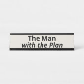 Het Man met het plan Bureau Naambordje (Voorkant)