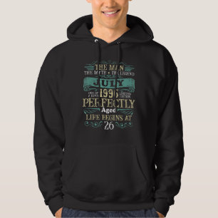 Het Man Myth Legend geboren in juli 1996 26e jaar Hoodie