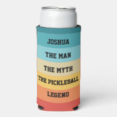 Het Man, Myth, Pickleball Legend Gepersonaliseerde (Seltzer Voorkant)
