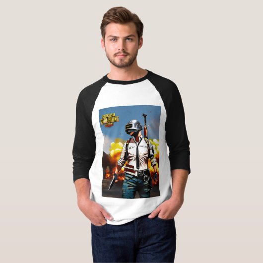 Het man T-shirt design pubg (Voorkant volledig)