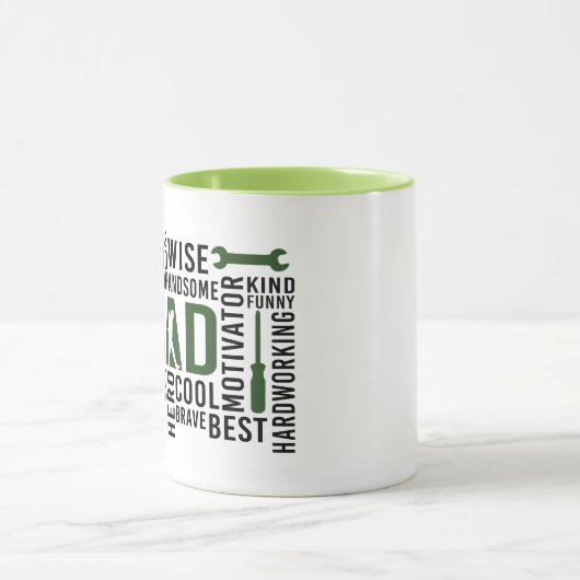 Het Man The Myth Daddy The Legend groene foto Mok (Midden)