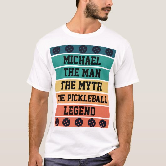 Het Man The Myth De Pickleball Legend Aangepaste T T-shirt (Voorkant)