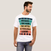 Het Man The Myth De Pickleball Legend Aangepaste T T-shirt (Voorkant volledig)