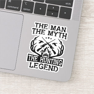 Het Man The Myth the Hunting Legend - Camp Sticker