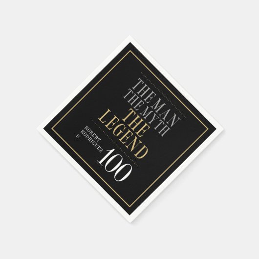 Het Man The Myth The Legend 100th Birthday Servet (Hoek)