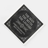 Het Man The Myth The Legend 60th Birthday Black Servet (Hoek)