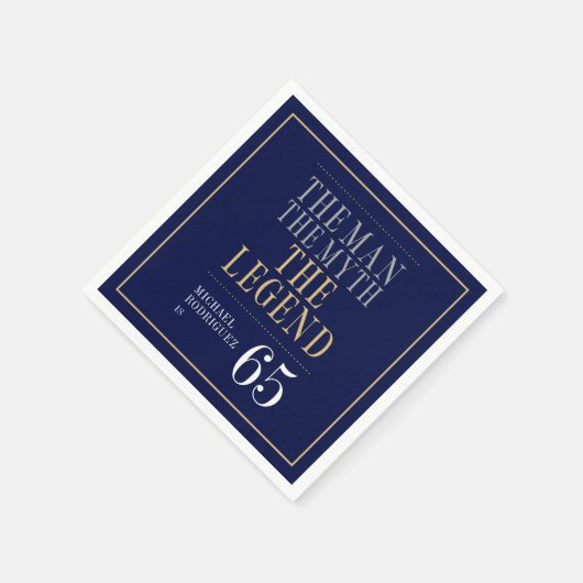 Het Man The Myth The Legend 65th Birthday Servet (Hoek)