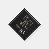 Het Man The Myth The Legend 65th Birthday Servet (Hoek)