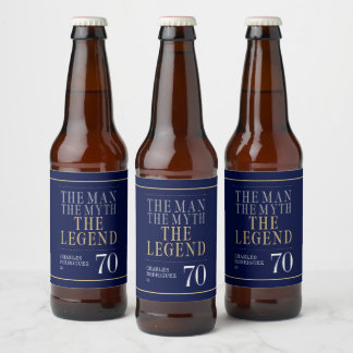 Het Man The Myth The Legend 70th Birthday Bier Etiket