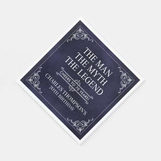 Het Man The Myth The Legend 70th Birthday Servet (Hoek)
