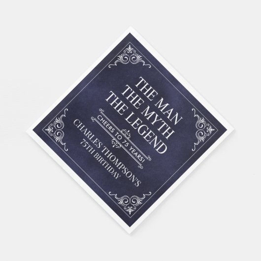 Het Man The Myth The Legend 75th Birthday Servet (Hoek)