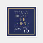 Het Man The Myth The Legend 75th Birthday Servet (Voorkant)