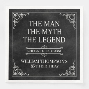 Het Man The Myth The Legend 85th Birthday Black Servet