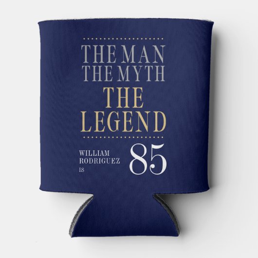 Het Man The Myth The Legend 85th Birthday Blikjeskoeler (Voorkant)