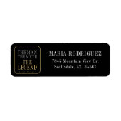 Het Man The Myth The Legend Black terug te keren a Etiket (Voorkant)