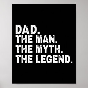 Het Man The Myth The Legend Fathers Day Gift Poster