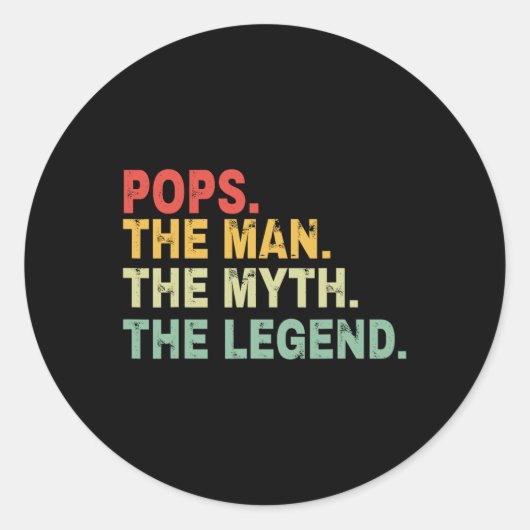 Het Man The Myth The Legend Fathers Day Gift Ronde Sticker (Voorkant)