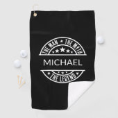 Het Man The Myth The Legend Funny Custom Name Golfhanddoek (Insitu)