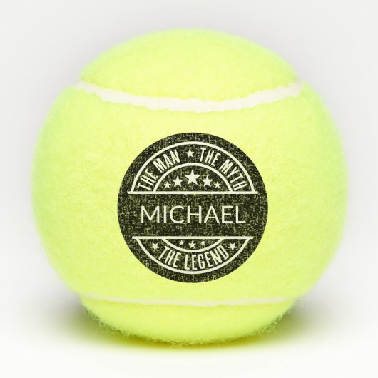 Het Man The Myth The Legend Funny Custom Name Tennisballen (Achterkant)