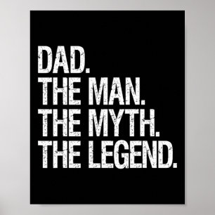 Het Man The Myth The Legend Funny Fathers Gift Poster