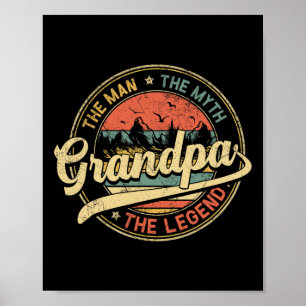 Het Man The Myth The Legend verontrust Fathers Day Poster