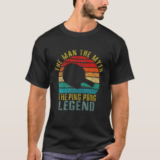 Het Man The Myth The Ping Pong Legend Funny Retro T-shirt