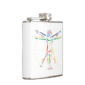 Het Man van de Anatomie van DaVinci in Kleuren Heupfles (Rechts)