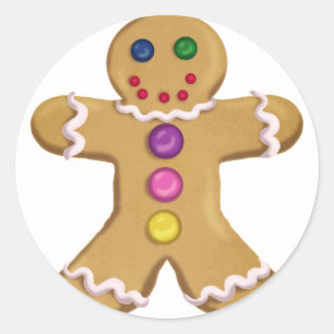 Het Man van de gember Ronde Sticker