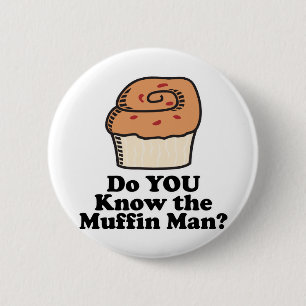 het man van de muffin ronde button 5,7 cm