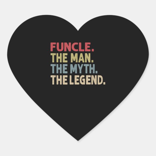Het Man van de Myth de Legend Funny Hart Sticker (Voorkant)