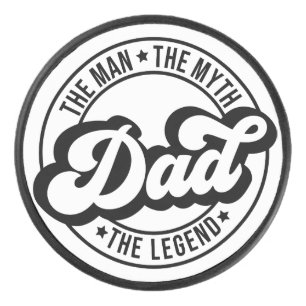 Het man van de mythe van de legende vader vader va hockey puck