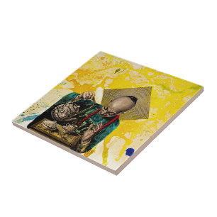 Het Man van de thee door Michael Moffa Tegeltje