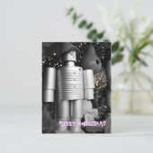 Het Man van het tin bij het Briefkaart van (Staand voorkant)