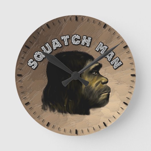 Het Man van Squatch Ronde Klok (Voorkant)