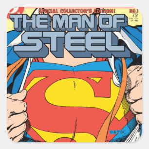Het Man van Steel #1 Collector's Edition Vierkante Sticker