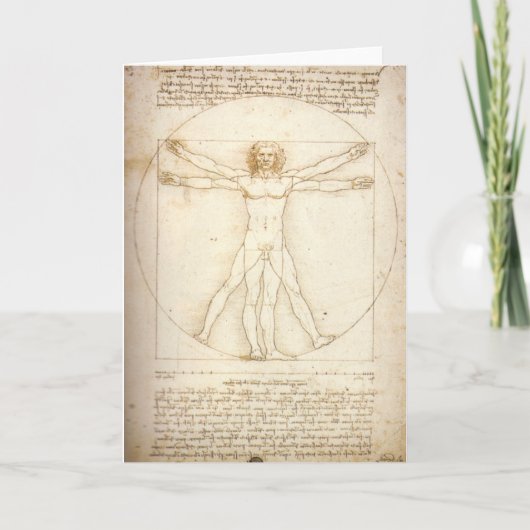 Het Man van Vitruvian Kaart (Voorkant)