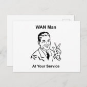 Het Man van WAN bij Uw Tech van het Terugtrekken v Briefkaart (Voorkant / Achterkant)