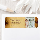 Het MAN VITRUVIAN, Antiek bruin perkament Etiket (Insitu)