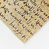 HET MAN VITRUVIAN VAN Leonardo Antiek Parchment Fleece Deken (Hoek)