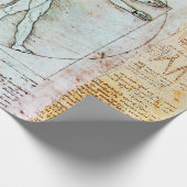 HET MAN VITRUVIAN VAN Leonardo Da Vinci Cadeaupapier (Hoek)
