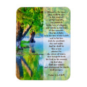 Het Man wordt afgestompt - Psalm 1:1-3 Magneet (Verticaal)