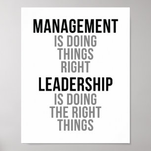 Het management doet dingen goed poster