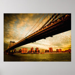 Het Manhattan-uitzicht aan de kant van Brooklyn (N Poster