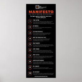 Het Manifesto voor Uitstaande Restaurants 2.0 Poster