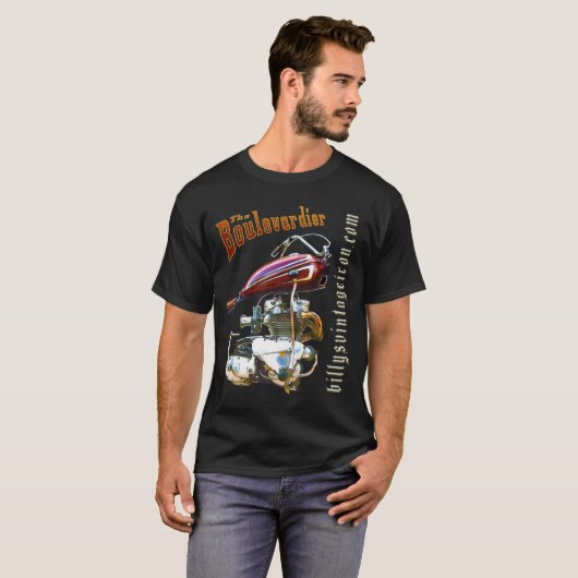 Het mannen Boulevardier T-shirt (Voorkant volledig)