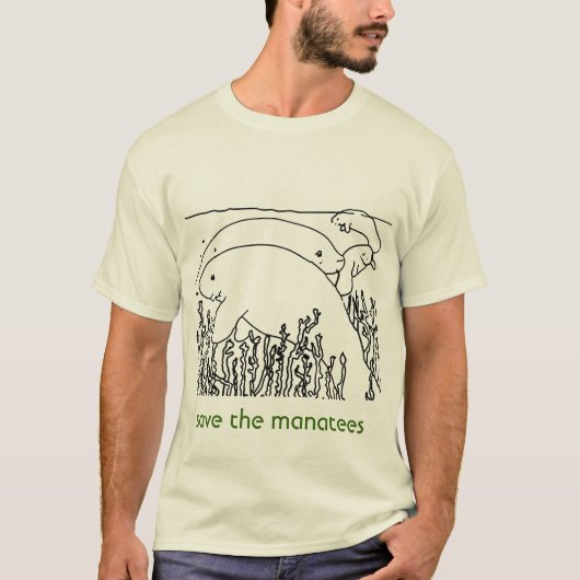 het mannen manateeg opslaan t-shirt (Voorkant)