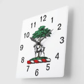 Het Mannetje van herten door Embleem van CREST van Vierkante Klok (Hoek)